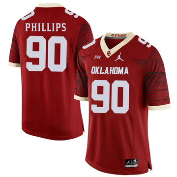 Jordan Phillips Oklahoma Sooners red Game jersey