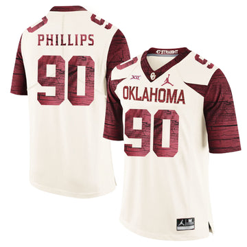 Jordan Phillips Oklahoma Sooners white Game jersey