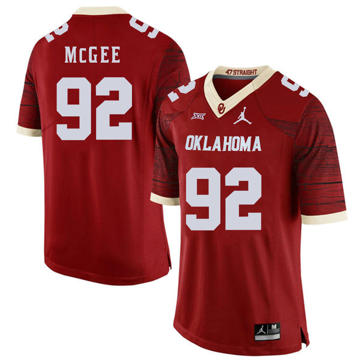 Stacy McGee Oklahoma Sooners red Game jersey
