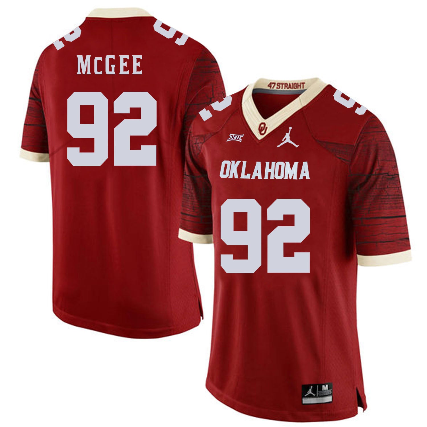 Stacy McGee Oklahoma Sooners red Game jersey