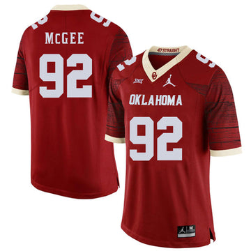 Stacy McGee Oklahoma Sooners red Game jersey