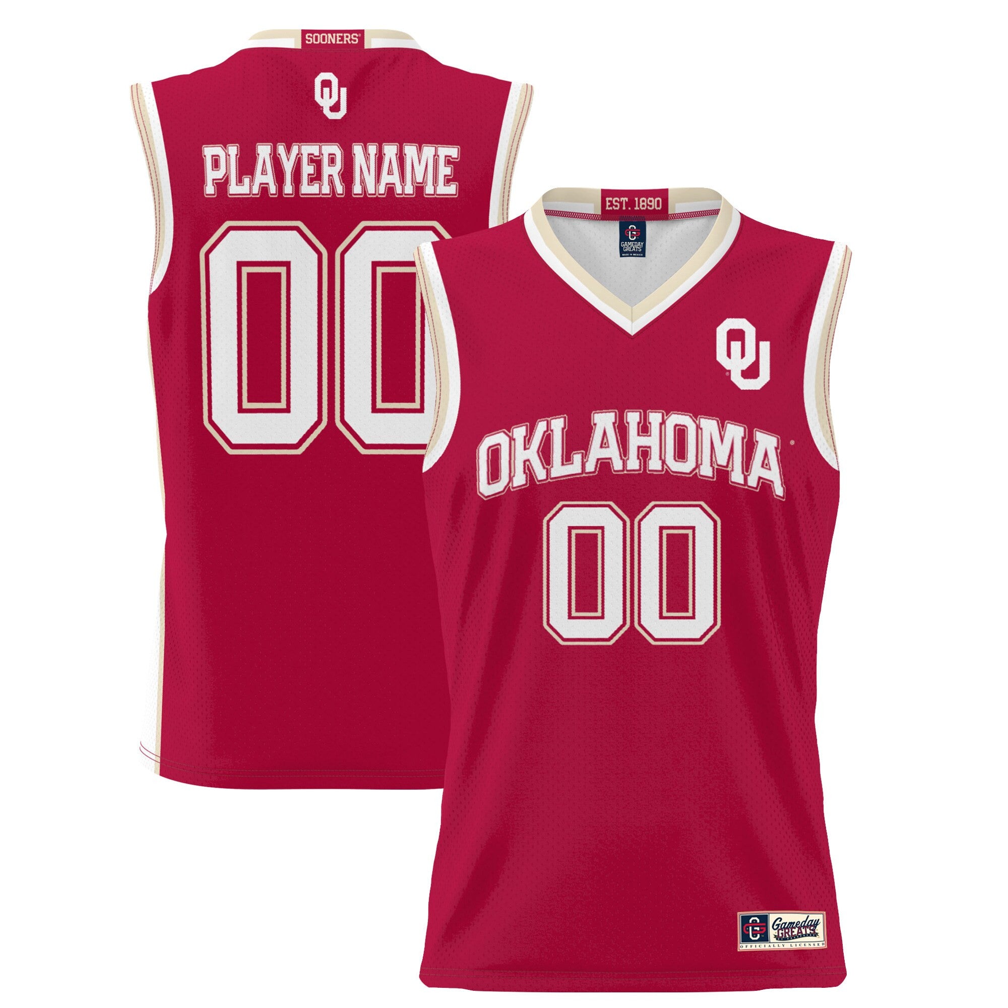 Oklahoma Sooners crimson jersey