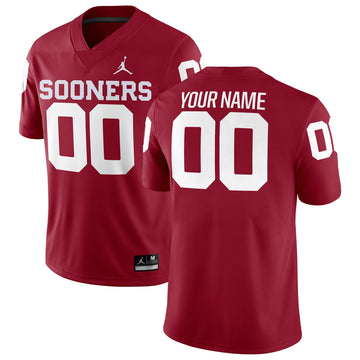 Custom Oklahoma Sooners crimson jersey