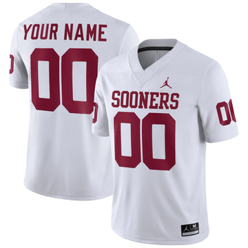 Custom Oklahoma Sooners white jersey