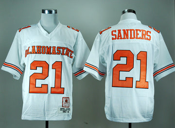 Barry Sanders Oklahoma State Cowboys white jersey
