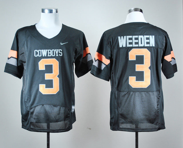 Brandon Weeden Oklahoma State Cowboys black jersey