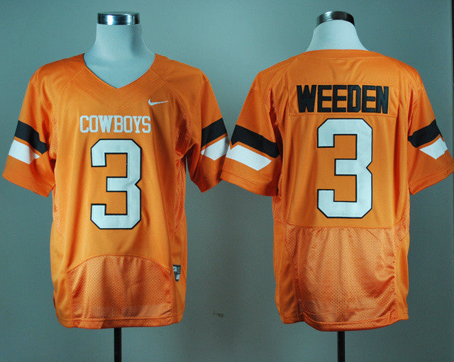 Brandon Weeden Oklahoma State Cowboys orange jersey