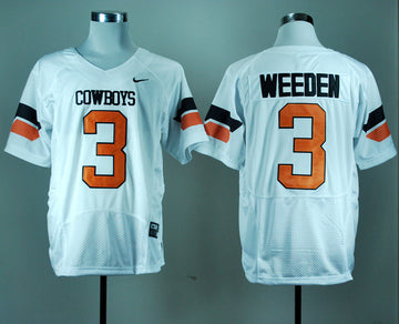 Brandon Weeden Oklahoma State Cowboys white jersey