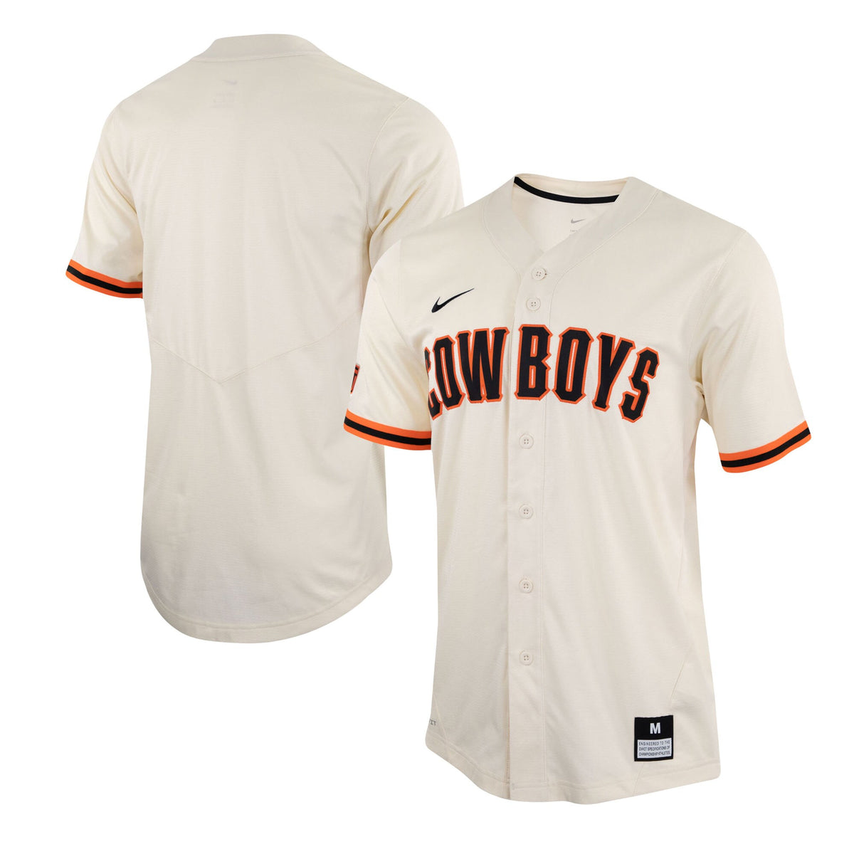 Oklahoma State Cowboys cream jersey
