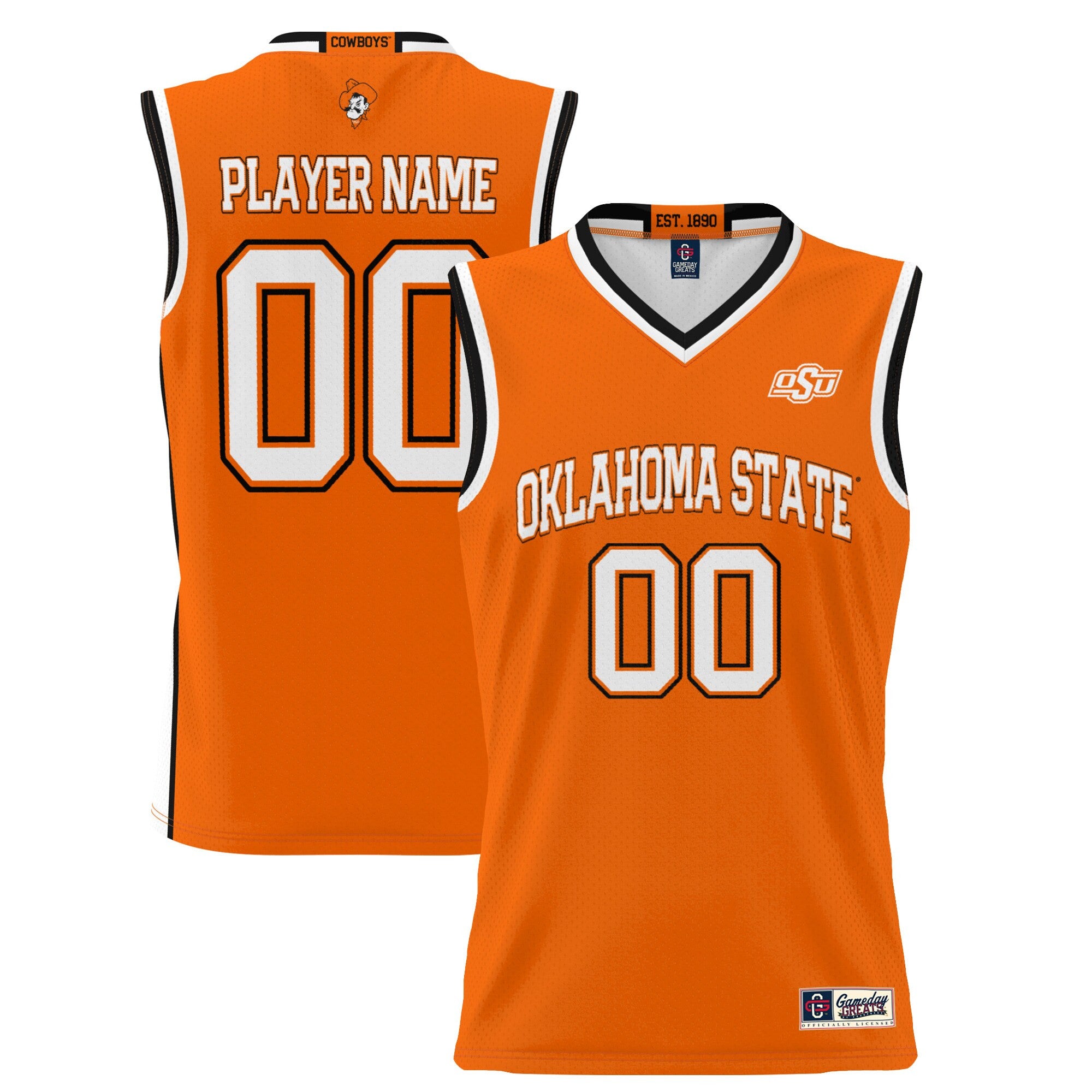 Oklahoma State Cowboys orange jersey