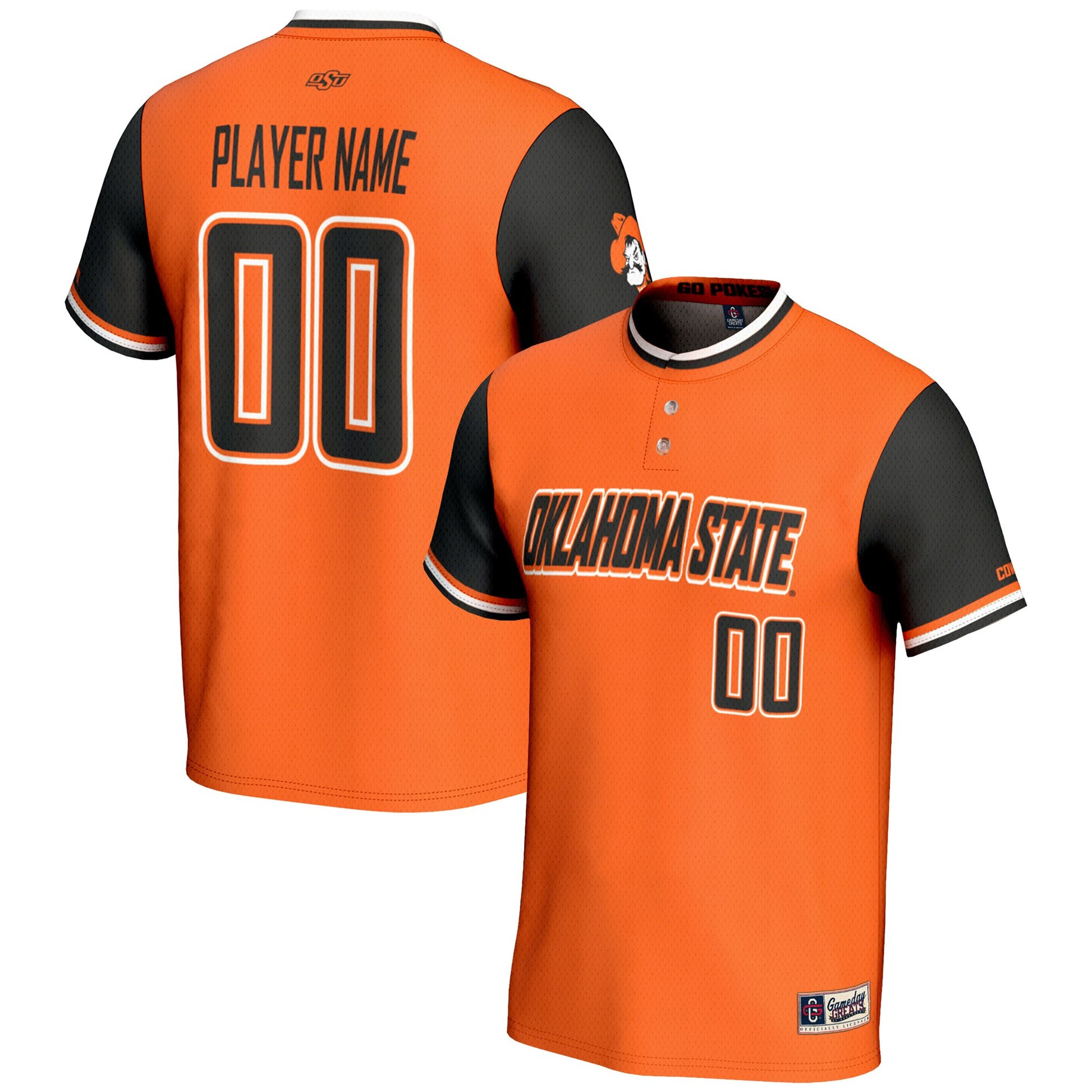 Softball Oklahoma State Cowboys orange jersey