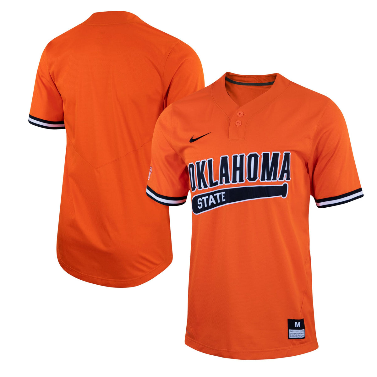 Two-button Oklahoma State Cowboys orange jersey