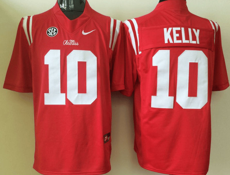 Chad Ole Miss Rebels red jersey