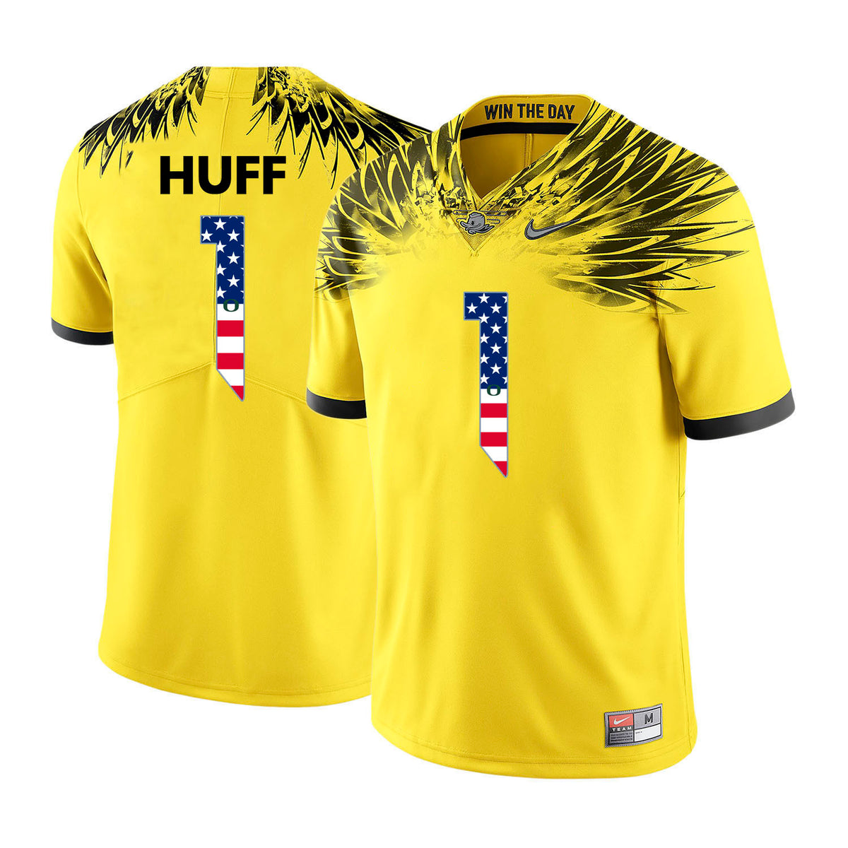 Josh Huff Oregon Ducks yellow jersey