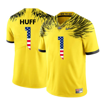 Josh Huff Oregon Ducks yellow jersey