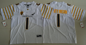 Mighty Oregon Oregon Ducks white Game jersey
