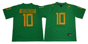 Justin Herbert Oregon Ducks green jersey