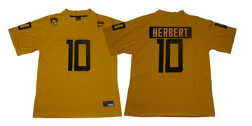 Justin Herbert Oregon Ducks yellow jersey