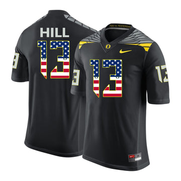Troy Hill Oregon Ducks black jersey