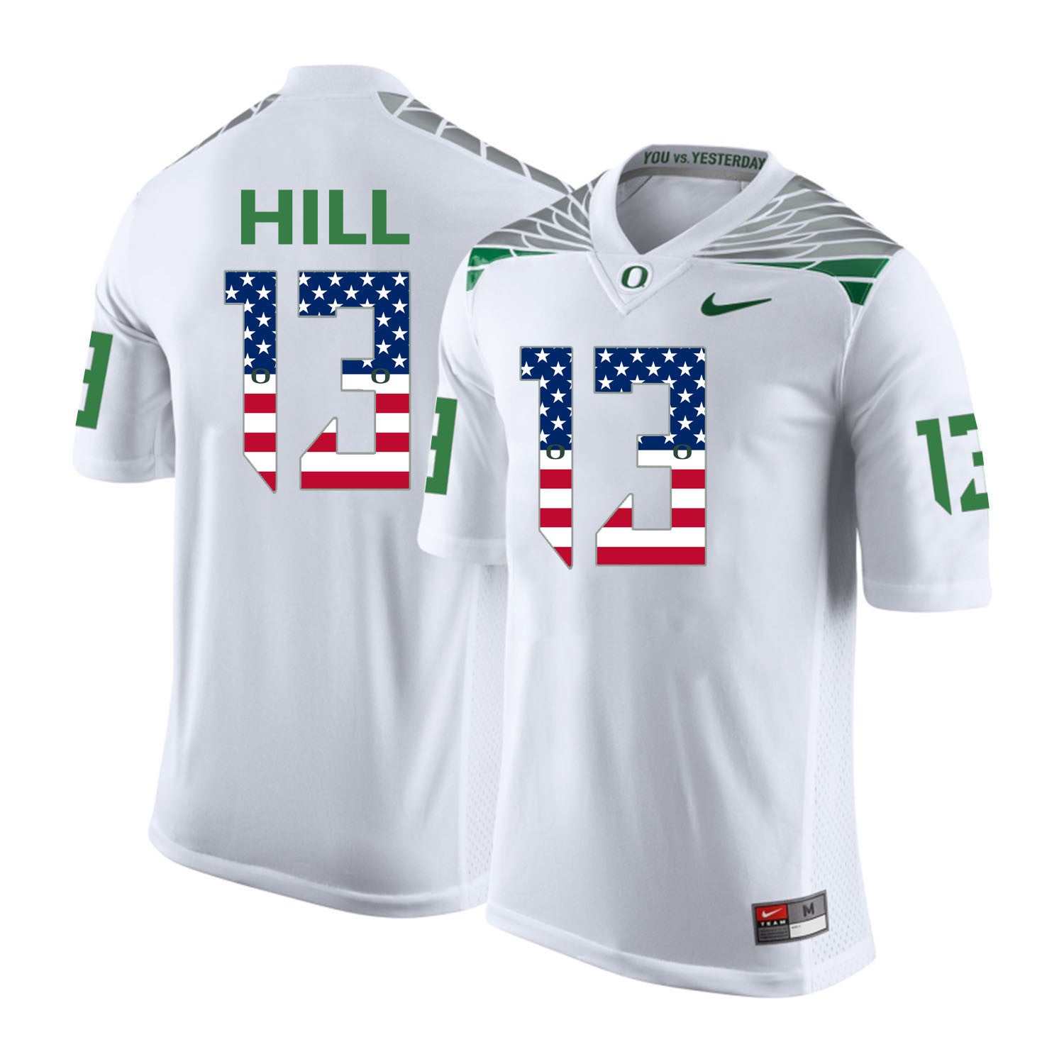 Troy Hill Oregon Ducks white jersey