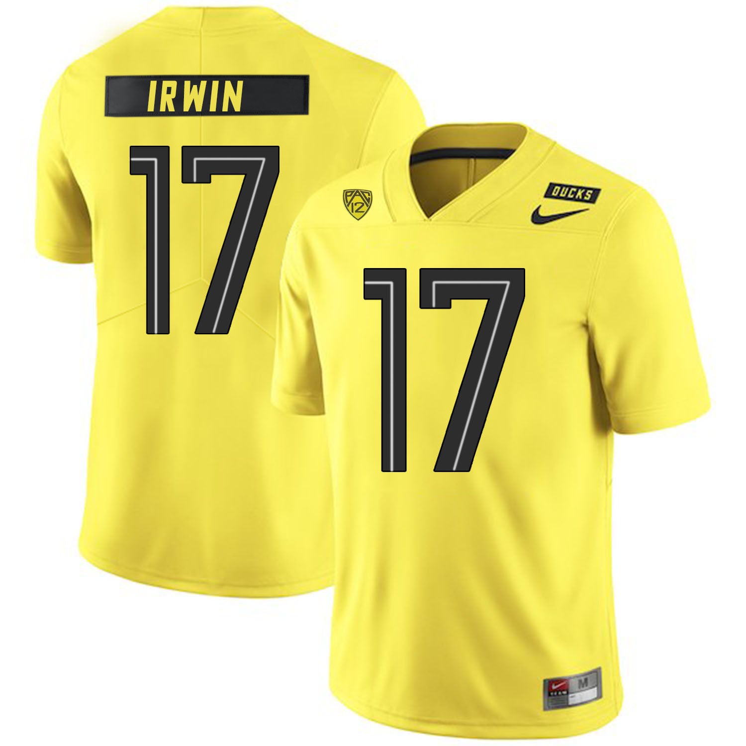 Mike Irwin Oregon Ducks yellow jersey