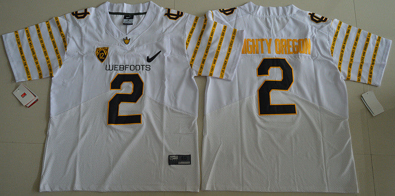 Mighty Oregon Oregon Ducks white Game jersey