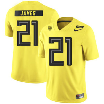 LaMichael James Oregon Ducks yellow jersey