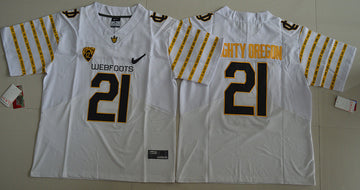 Mighty Oregon Oregon Ducks white Game jersey