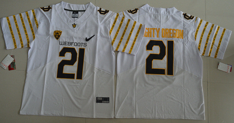 Mighty Oregon Oregon Ducks white Game jersey