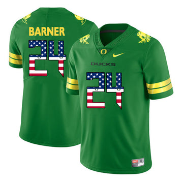 Kenjon Barner Apple Oregon Ducks green jersey