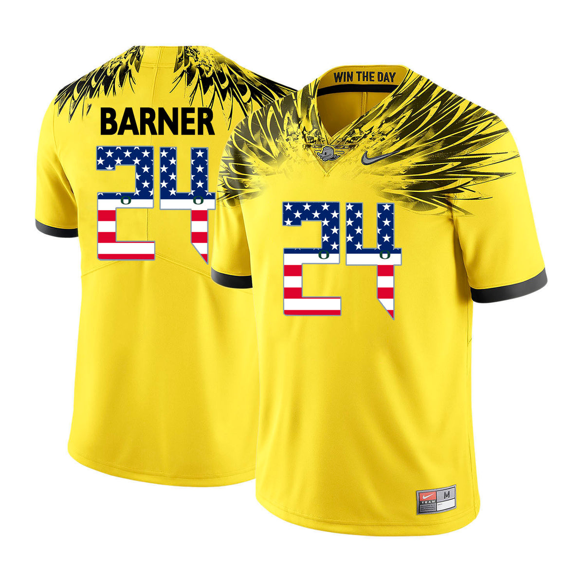 Kenjon Barner Oregon Ducks yellow jersey