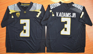 V.Adams Jr Oregon Ducks black jersey