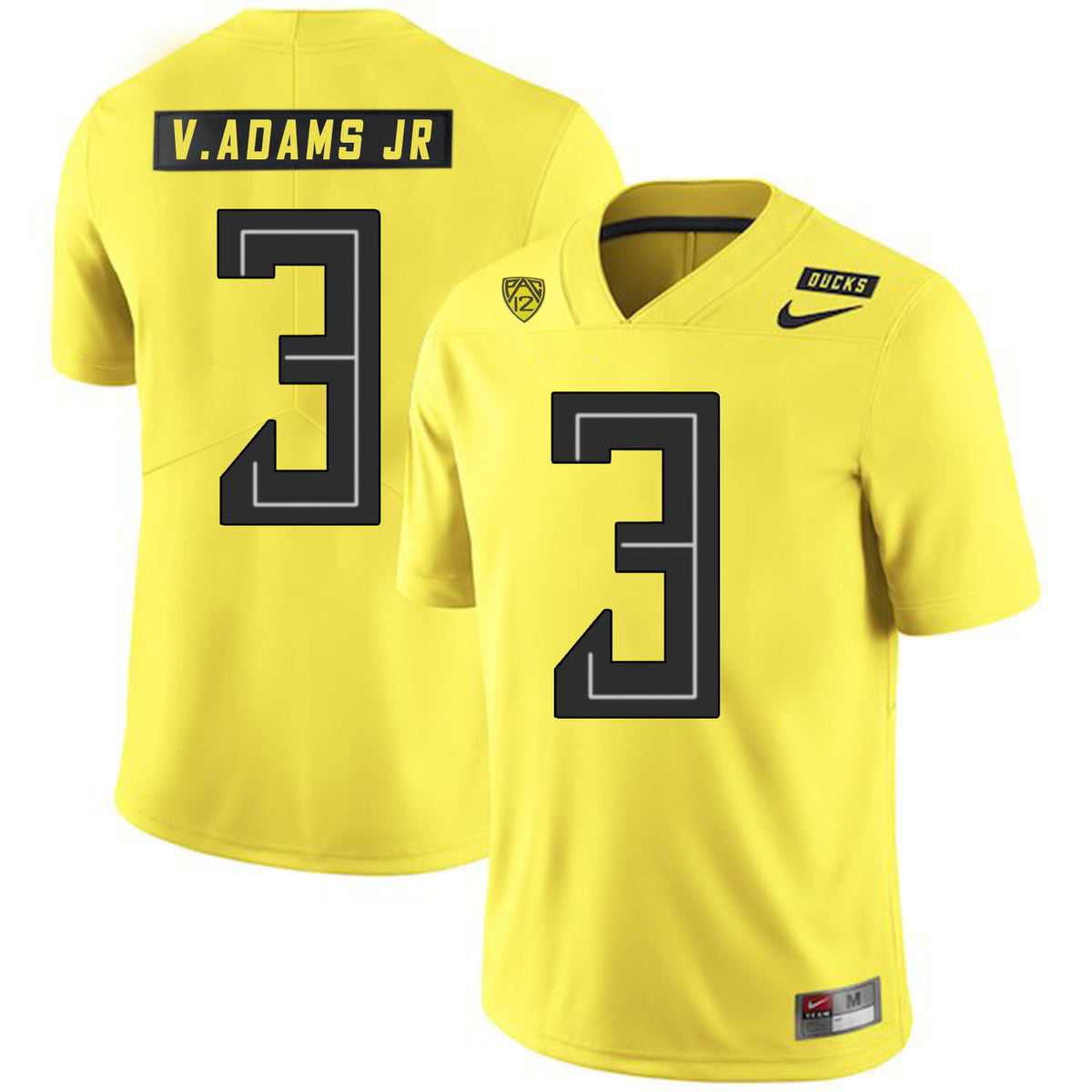 Vernon Adams Jr Oregon Ducks yellow jersey