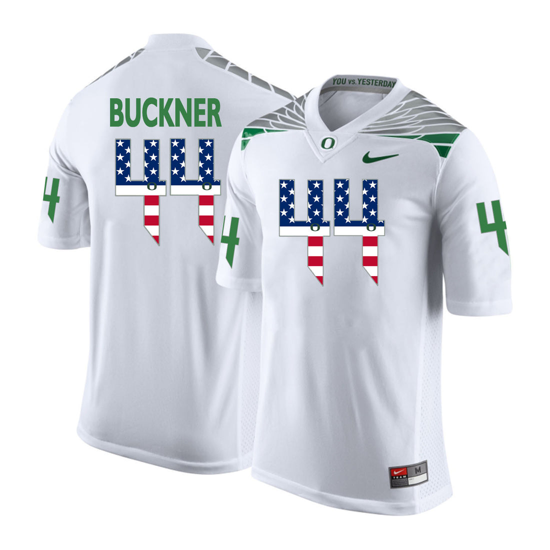 DeForest Buckner Oregon Ducks white jersey