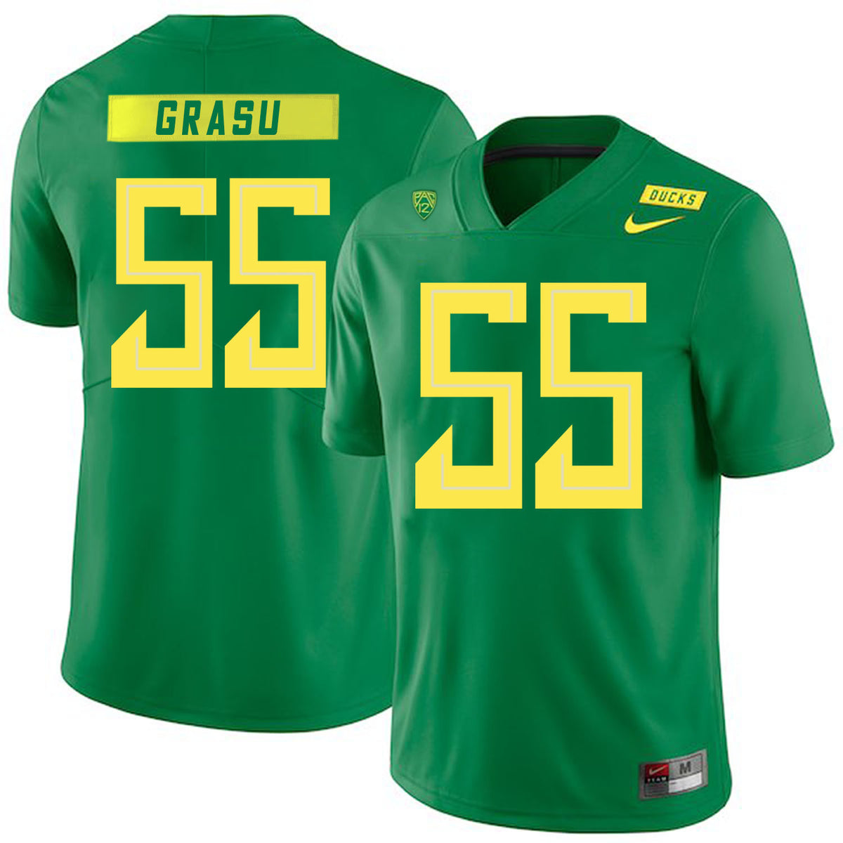 Hroniss Grasu Apple Oregon Ducks green jersey