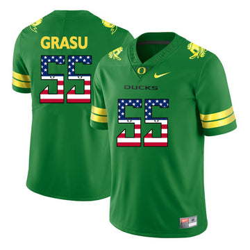 Hroniss Grasu Apple Oregon Ducks green jersey