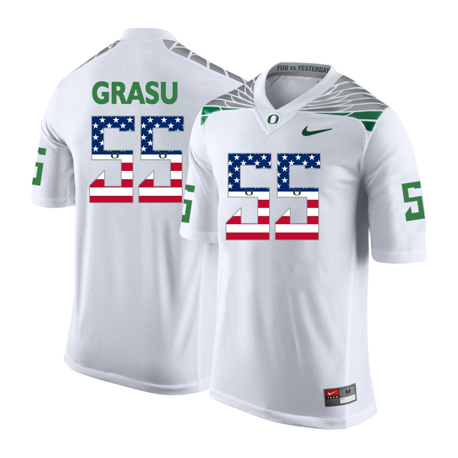Hroniss Grasu Oregon Ducks white jersey