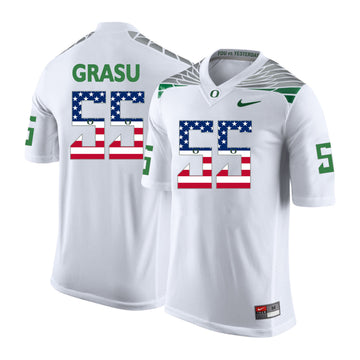 Hroniss Grasu Oregon Ducks white jersey