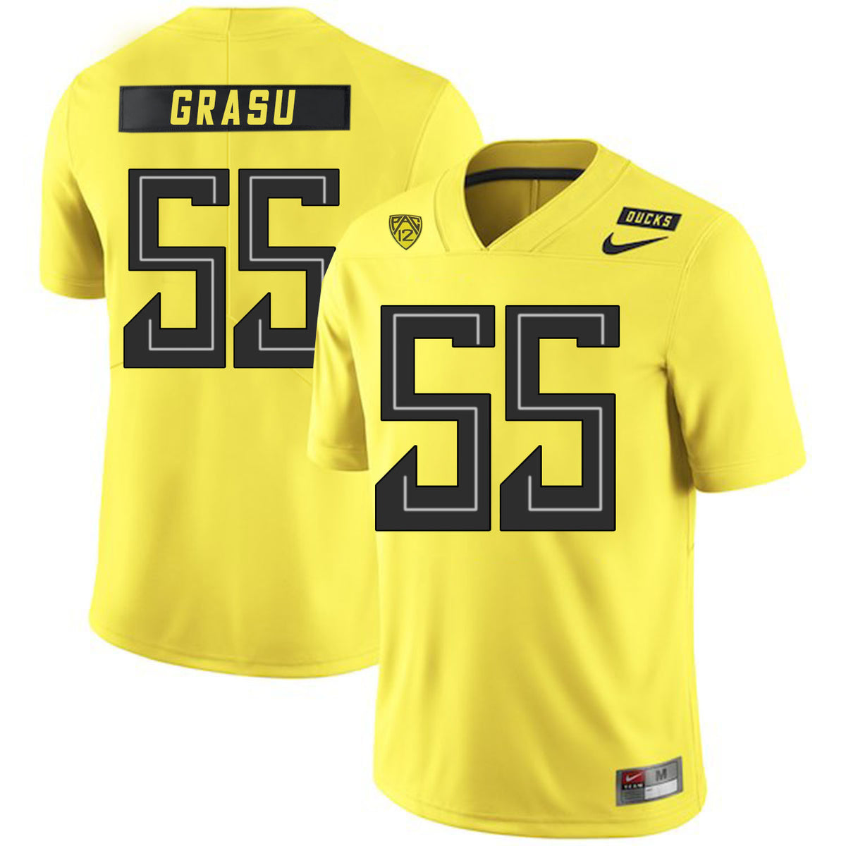 Hroniss Grasu Oregon Ducks yellow jersey