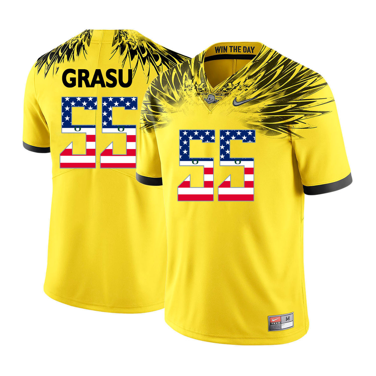 Hroniss Grasu Oregon Ducks yellow jersey