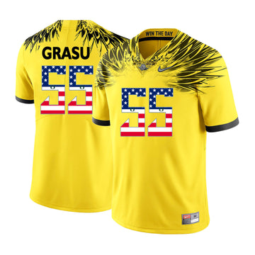 Hroniss Grasu Oregon Ducks yellow jersey