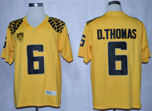 D.Thomas Oregon Ducks yellow Limited jersey
