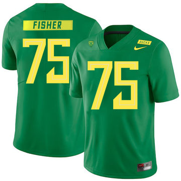 Jake Fisher Apple Oregon Ducks green jersey