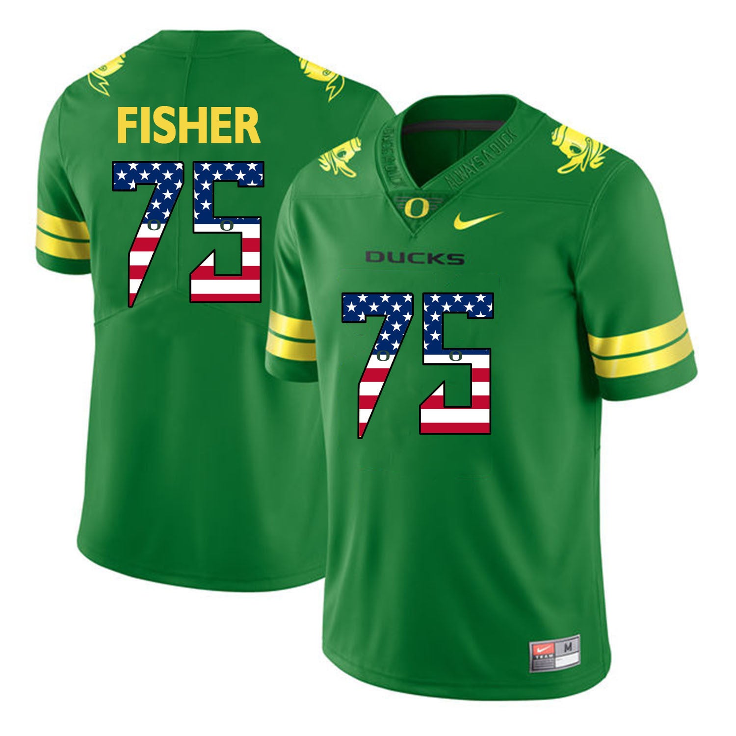 Jake Fisher Apple Oregon Ducks green jersey