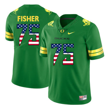 Jake Fisher Apple Oregon Ducks green jersey