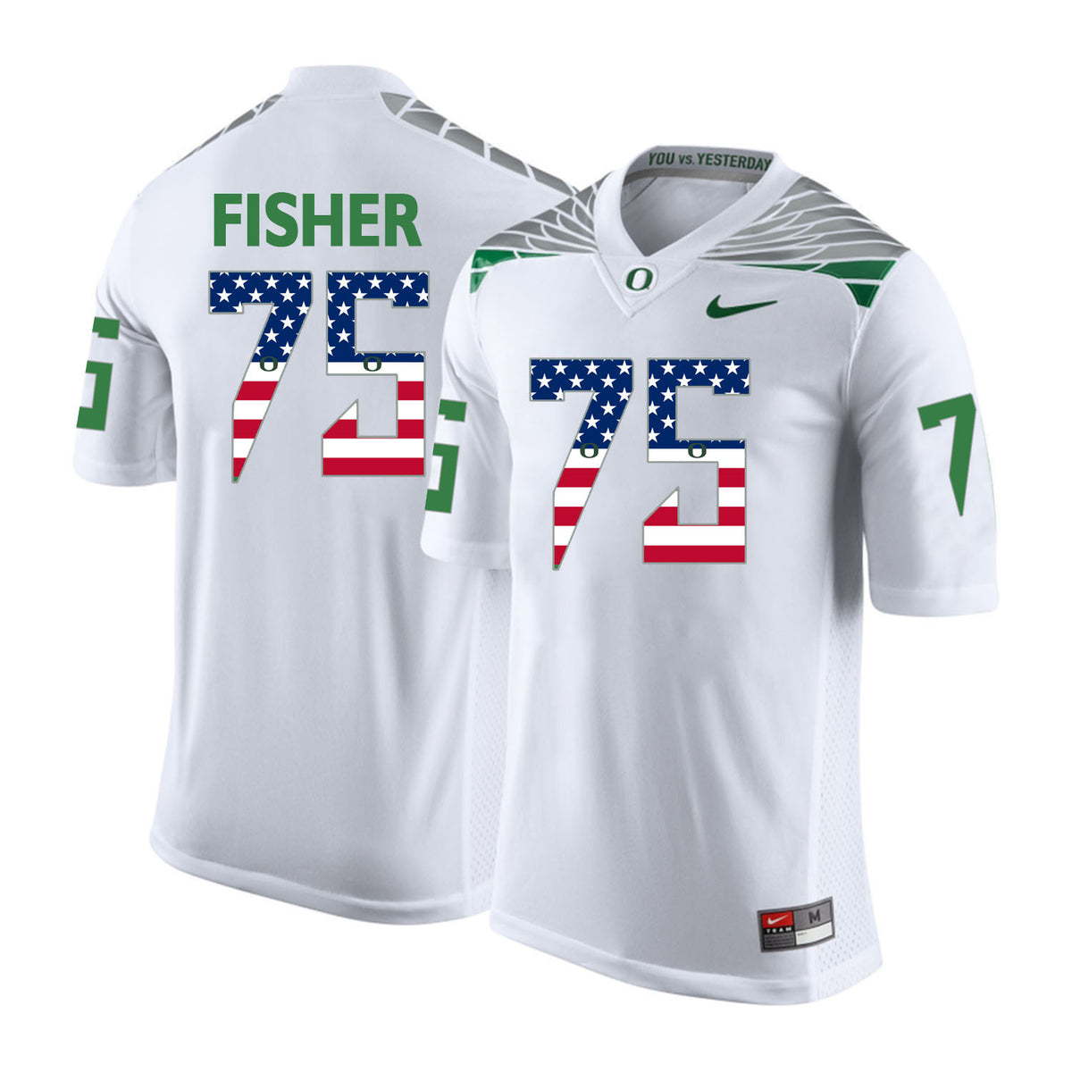 Jake Fisher Oregon Ducks white jersey