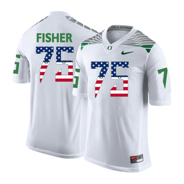 Jake Fisher Oregon Ducks white jersey