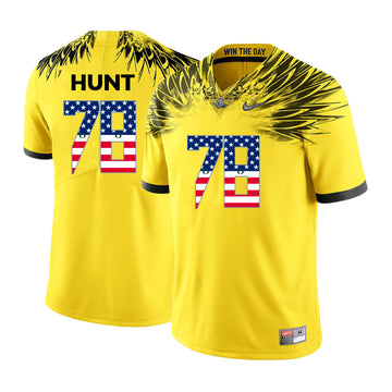 Cameron Hunt Oregon Ducks yellow jersey