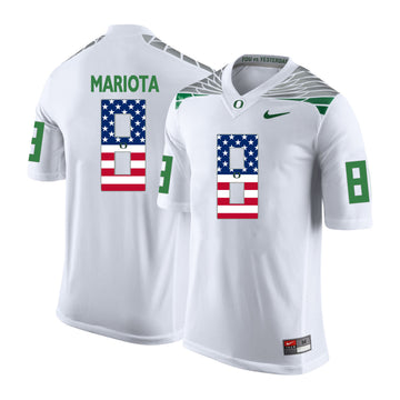 Marcus Mariota Oregon Ducks white jersey