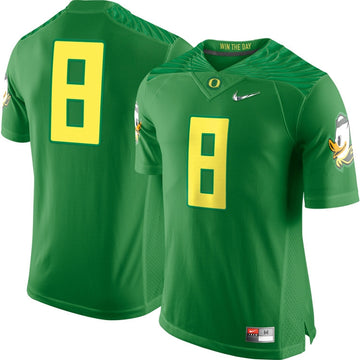Marcus Mariota With Diamond Logo Oregon Ducks green jersey